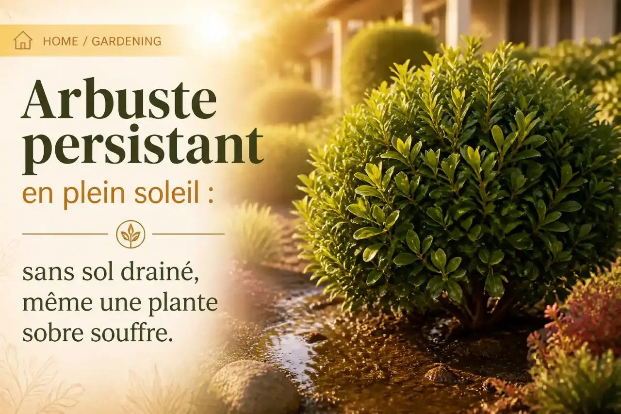 Arbuste persistant en plein soleil : sans sol drainé, même une plante sobre souffre