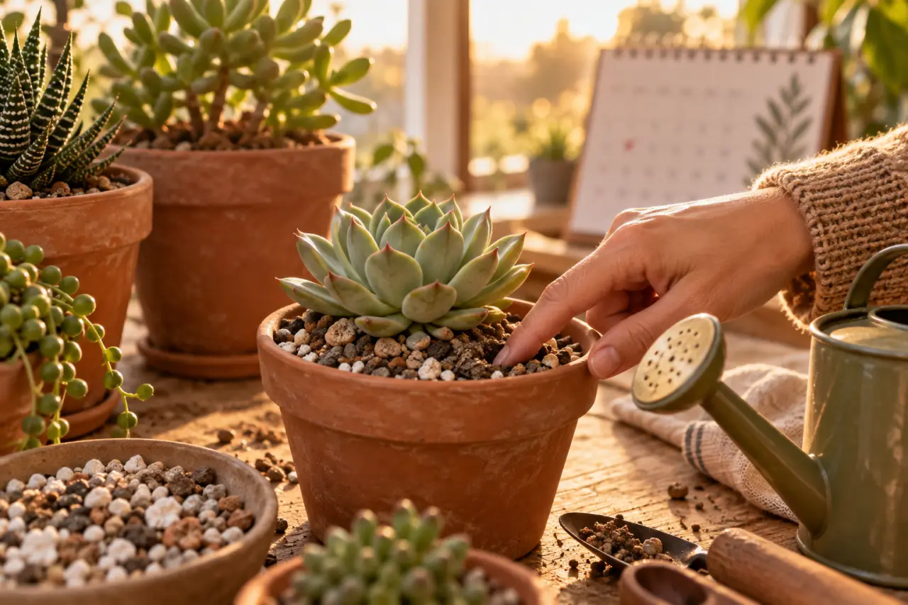 Arrosage des succulentes : le substrat prime sur le calendrier