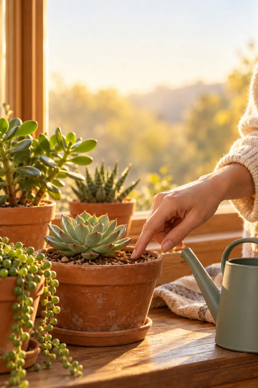 Arroser les plantes grasses : le bon rythme commence par une terre sèche