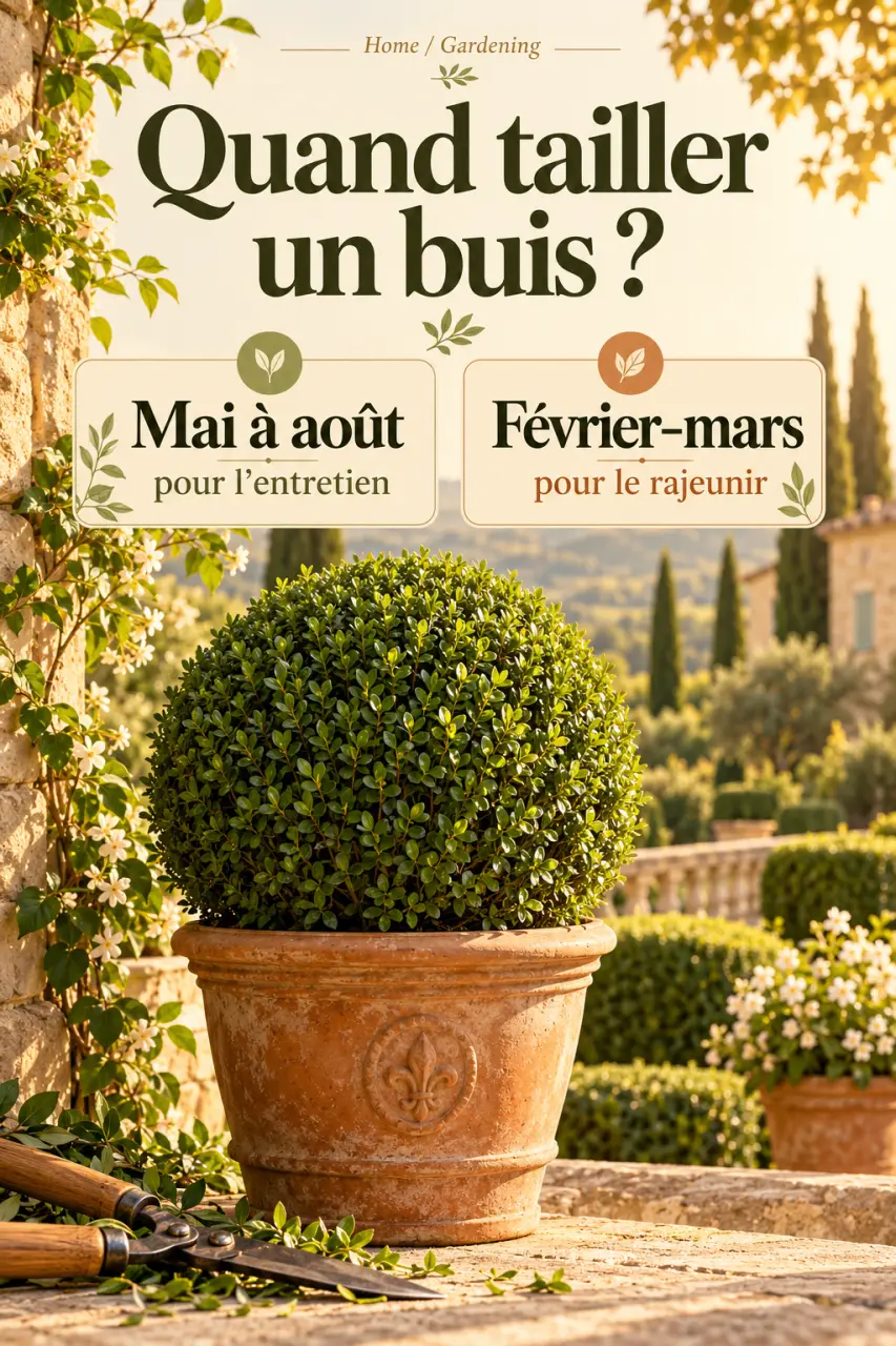 Quand tailler un buis ? Mai à août pour l’entretien, février-mars pour le rajeunir