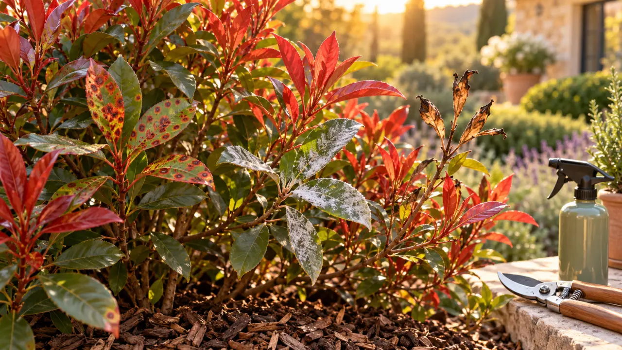 Maladie du photinia : taches rouges, blanc poudreux ou rameaux brûlés, quel traitement ?