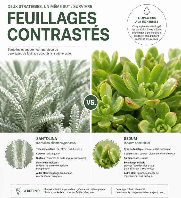 Feuillage de plantes résistantes à la sécheresse pour balcon